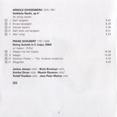 Schubert Schoenberg Janine Jansen (Янин Янсен): Schubert Schoenberg