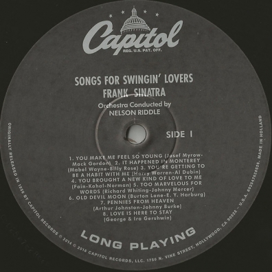 Songs For Swingin' Lovers Frank Sinatra (Фрэнк Синатра): Songs For Swingin' Lovers