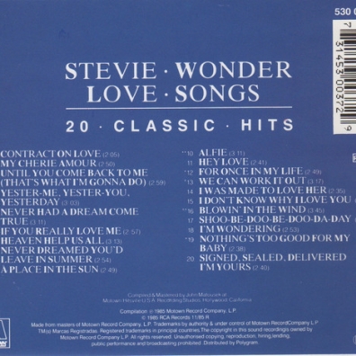 Stevie Wonder (Стиви Уандер): Love Songs 20 Classic Hits