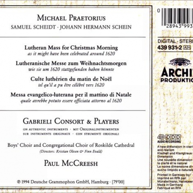 Praetorius Christmas Mass Paul Mccreesh Gabrieli Consort