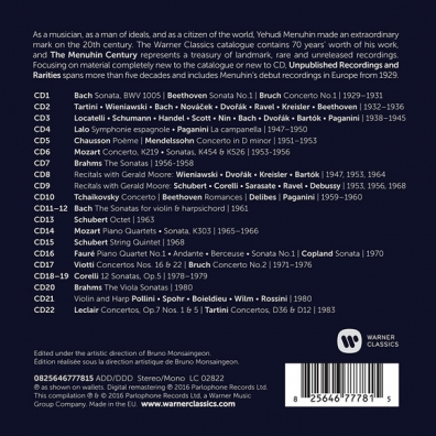 The Menuhin Century - Unpublished Recordings And Rarities Yehudi Menuhin (Иегуди Менухин): The Menuhin Century - Unpublished Recordings And Rarities
