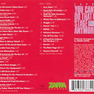 Frank Zappa (Фрэнк Заппа): You Can't Do That On Stage Anymore, Vol.5