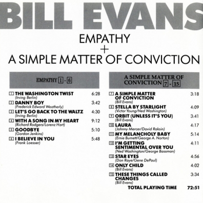 Bill Evans (Билл Эванс): Empathy + A Simple Matter Of Conviction