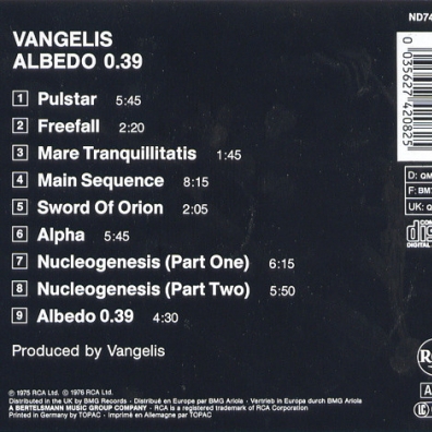 Albedo 0.39 Vangelis (Вангелис): Albedo 0.39