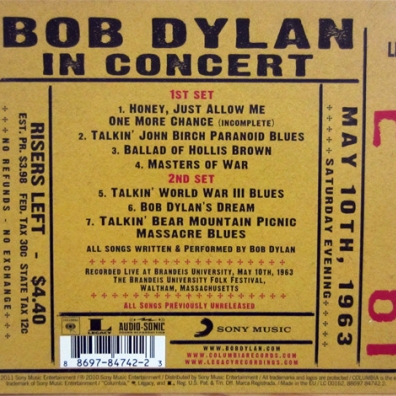 Bob Dylan (Боб Дилан): Bob Dylan In Concert: Brandeis University 1963