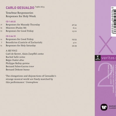 Tenebrae Responsorie Carlo Gesualdo (Джезуальдо да Веноза): Tenebrae Responsorie