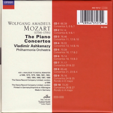 Mozart: The Piano Concertos Владимир Ашкенази: Mozart: The Piano Concertos