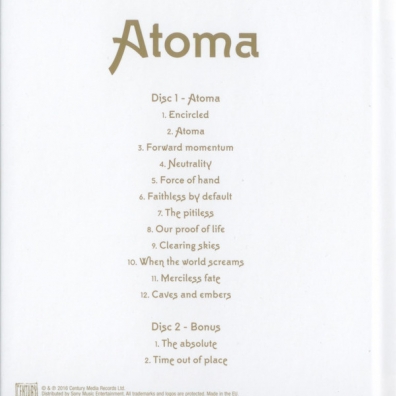 Atoma Dark Tranquillity (Дарк Транквилити): Atoma