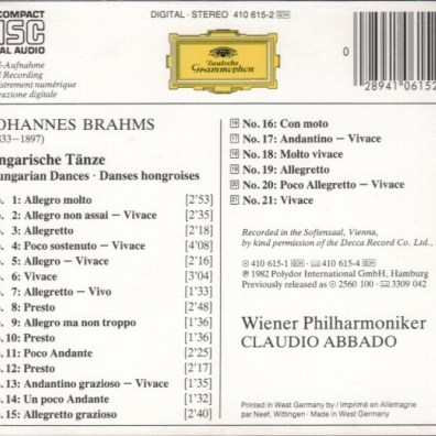 Claudio Abbado (Клаудио Аббадо): Brahms: 21 Hungarian Dances