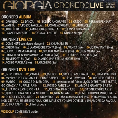 Giorgia (Джорджиа): Oronero Live