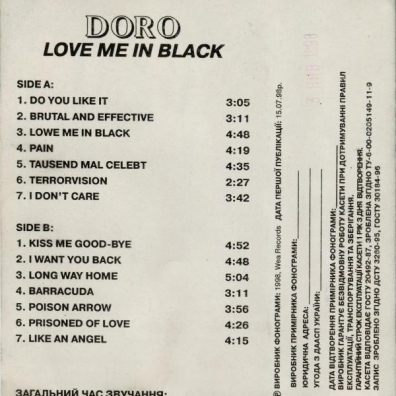 Doro (Доро Пеш): Love Me In Black
