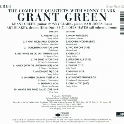 The Complete Quartets With Sonny Clark Grant Green (Грант Грин): The Complete Quartets With Sonny Clark