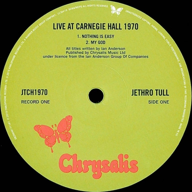 Jethro Tull (Джетро Талл): Live At Carnegie Hall 1970