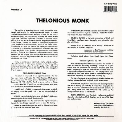 Thelonious Monk (Телониус Монк): Thelonious Monk Trio