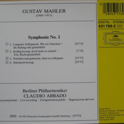 Mahler: Symphony No.1 Claudio Abbado (Клаудио Аббадо): Mahler: Symphony No.1
