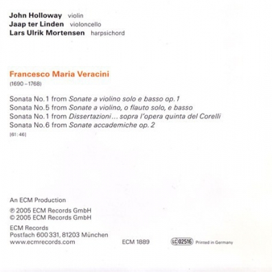 Veracini Sonatas John Holloway (Джон Холлоуэй): Veracini Sonatas