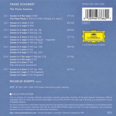 Wilhelm Kempff (Вильгельм Кемпф): Schubert: The Piano Sonatas