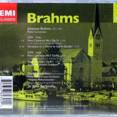 Piano Concertos Nos 1 & 2/Academic Festival & Tragic Overtures/Variations On A Theme Of Haydn Daniel Barenboim (Даниэль Баренбойм): Piano Concertos Nos 1 & 2/Academic Festival & Tragic Overtures/Variations On A Theme Of Haydn