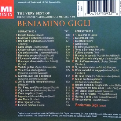 Beniamino Gigli (Беньямино Джильи): The Very Best Of Singers