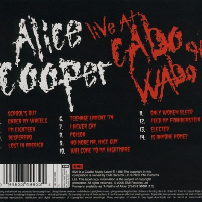Alice Cooper (Элис Купер): Live At Cabo Wabo 96