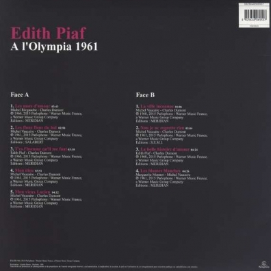 Edith Piaf (Эдит Пиаф): Olympia 1961