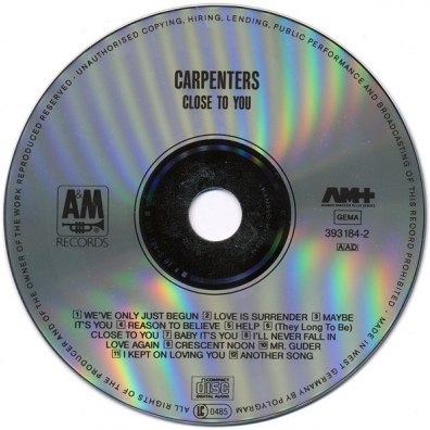 Close To You The Carpenters: Close To You