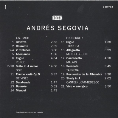 Andres Segovia (Андрес Сеговия): Andres Segovia - The Master Guitarist
