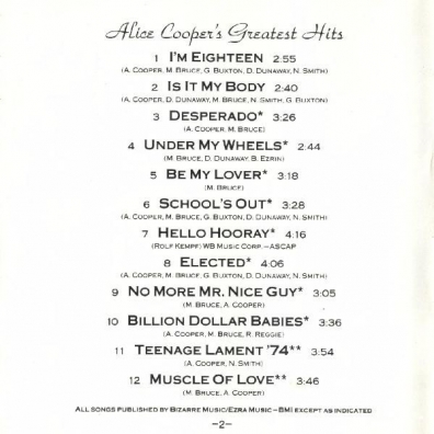 Alice Cooper (Элис Купер): Greatest Hits