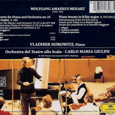 Vladimir Horowitz (Владимир Самойлович Горовиц): Mozart: Piano Concerto No.23 K.488; Piano Sonata K