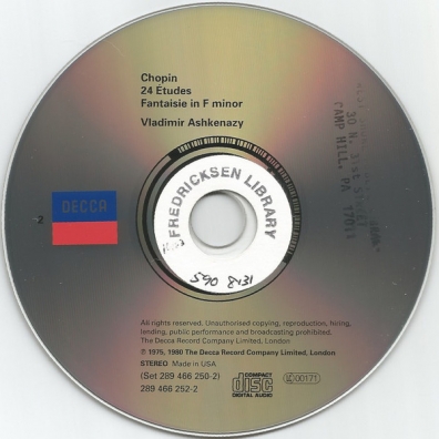 Chopin: Sonates, Etudes, Fantaisie Владимир Ашкенази: Chopin: Sonates, Etudes, Fantaisie