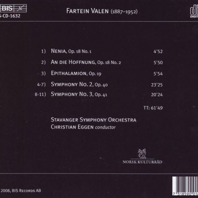 Fartein Valen (Фартейн Вален): La Isla De Las Calmas, Op.21; Ode Til Ensomheten Op.35; Kirkegarden Ved Havet; Symphony No. 4, Op.43; Piano Concerto, Op.44