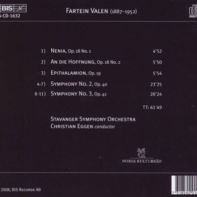 La Isla De Las Calmas, Op.21; Ode Til Ensomheten Op.35; Kirkegarden Ved Havet; Symphony No. 4, Op.43; Piano Concerto, Op.44 Fartein Valen (Фартейн Вален): La Isla De Las Calmas, Op.21; Ode Til Ensomheten Op.35; Kirkegarden Ved Havet; Symphony No. 4, Op.43; Piano Concerto, Op.44