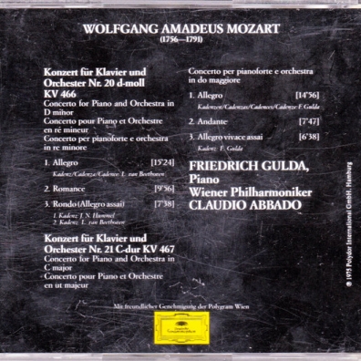 Claudio Abbado (Клаудио Аббадо): Mozart: Piano Concertos Nos.20 & 21