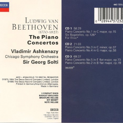 Beethoven: Piano Concertos Владимир Ашкенази: Beethoven: Piano Concertos