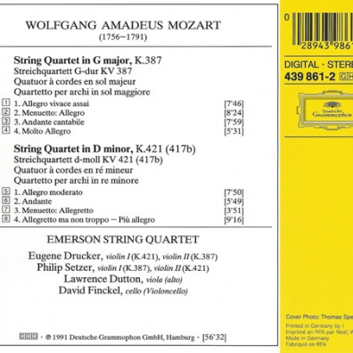 Emerson String Quartet (Эмирсон Стринг Квартет): Mozart: String Quartets K.387 & 421